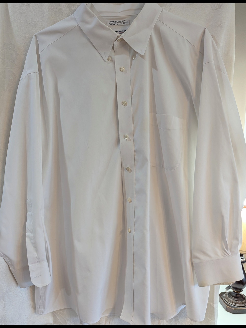 Roundtree & Yorke White Button-Down Dress Shirt